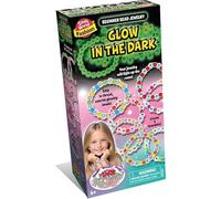 Small World Toys Fashion Glow in The Dark Bead Jewellery Kit, Create 9 Bracelets, Easy to Thread Colourful Beads, Ages 4+, Superior Fashion Kit with Everything Included
