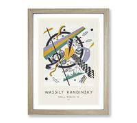 Small Worlds Iv By Wassily Kandinsky Exhibition Museum Painting Framed Wall Art Print, Ready to Hang Picture for Living Room Bedroom Home Office Décor, Oak A4 (34 x 25 cm)