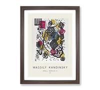 Small Worlds V By Wassily Kandinsky Exhibition Museum Painting Framed Print | A3 Walnut Framed Wall Art | Ready to Hang | Modern Historical Picture | Living Room Bedroom Lounge Office