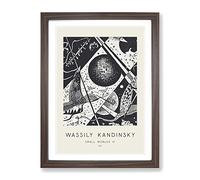 Small Worlds Vi By Wassily Kandinsky Exhibition Museum Painting Framed Print | A3 Walnut Framed Wall Art | Ready to Hang | Modern Historical Picture | Living Room Bedroom Lounge Office