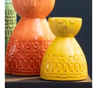 Small Yellow Face Vase | Visage