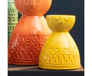 Small Yellow Face Vase | Visage