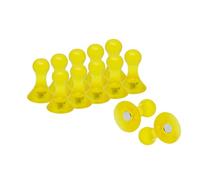 Small Yellow Skittle Magnets For Fridge, Whiteboard, Noticeboard, Filing Cabinet (Pack Of 12)