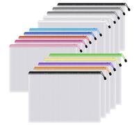 Small Zip Lock Bags15pcs， Plastic Folders for Paperwork A4，Document Wallets Storage，Clear Plastic Wallets ，Flashcard Paperwork Organiser，Folders for Documents，Suitable for Schools，Offices，Zip Pouch