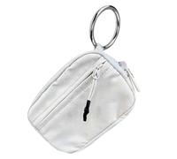 Small Zipper Wallet | Card Wallet, Key Chain, Zipper Card Case with ID Window | Wallet Pouch Keychain Wallet, Coin Purse Small Poc, White., Se référer au descriptif, Refer to description