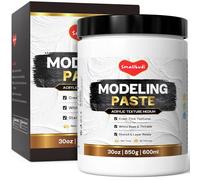 Smallbudi Modeling Paste 600 ml / 30 oz - High Density Acrylic Medium for Texture Art and Thickness, Structural Molding Texture Paste for Acrylic Painting, Canvas, Sculpture, Art Projects, 3D Effect