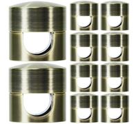 SmallCat 10 Sets Charger Holders for Cords, Antique Copper Color Adjustable Cable Anchor Holders, Adhesive Metal Cord Clips, Cable Management Wire Organizers for Desk, Office, Nightstand