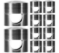 SmallCat 10 Sets Charger Holders for Cords, Black Color Adjustable Cable Anchor Holders, Adhesive Metal Cord Clips, Cable Management Wire Organizers for Desk, Office, Nightstand