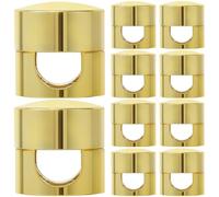 SmallCat 10 Sets Charger Holders for Cords, Gold Color Adjustable Cable Anchor Holders, Adhesive Metal Cord Clips, Cable Management Wire Organizers for Desk, Office, Nightstand