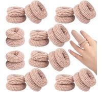 SmallCat 15 Pcs Cotton Finger Wraps Elastic Finger Gloves Thumb Protectors for Wounds Reusable Bandages for Finger Sprains Gardening Work Nude