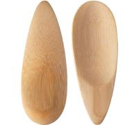 SmallCat 2 Pcs Deodorant Applicators, Bamboo Cream Applicator, Multifunctional Makeup Spatula, Mini Spoon for Mud Cosmetic Clay, Deodorant Cream, Mask (Bamboo, 1.57x3.94inch)