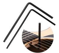 SmallCat 2 PCS Guitar Truss Rod Wrench, Steel Allen Wrench High Duty, 4 mm and 5 mm Truss Rod for Adjusting Guitar Necks - Black