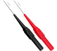 SmallCat 2 pcs Test Probe Pins, Stainless Steel Insulation Non-Destructive Pin, 0.7 mm Wire Piercing Probe Pin, Multimeter Probes for 4mm Banana Socket - Black, Red