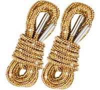 SmallCat 2pcs Rhinestone Shoelaces Ropes, Glitter Shoe Strings for Sneakers, Bling Drawstring Cords Replacement Accessories, Gold-55", 55", 140cm
