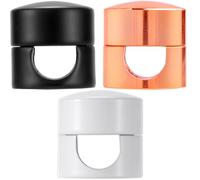 SmallCat 3 Sets Charger Holders for Cords, Adjustable Cable Anchor Holders, Adhesive Metal Cord Clips, Cable Management Wire Organizers for Desk, Office, Nightstand - Matte Black, White, Rose Gold