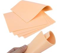 SmallCat 3psc Fake Skin, Blank Thick Tattoo Practice Skins, 3mm Soft Silicone Tattoo Stencil Paper for Beginners Experienced Artists