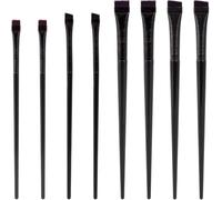 SmallCat 4 Pcs Angled Eyeliner Brush, Angled Eyebrow Brush, Ultra Thin Flat Inglot Eyeliner, Brow Tint Brush with Soft Synthetic Hairs (4 Styles, Black)