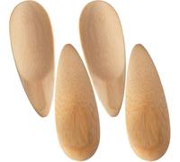 SmallCat 4 Pcs Deodorant Applicators, Bamboo Cream Applicator, Multifunctional Makeup Spatula, Mini Spoon for Mud Cosmetic Clay, Deodorant Cream, Mask (Bamboo, 1.57x3.94inch)