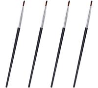 SmallCat 4 Pcs Eyeliner Brushes Fine Point, Precision Eyeliner Brushes Fine Point, Portable Detail Liner Brushes, Thin Makeup Brush Applicator for Accurate Application, Travel, Women (Black)