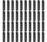 SmallCat 40 Pcs Aglets for Shoelaces, 22.3mm Shoe Lace Ends Tips, Shoelace Tips, Metal Aglets for Sneakers, Hoodies DIY Repairing (Metallic Black)