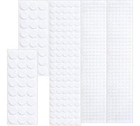 SmallCat 456 Pcs Small Felt Furniture Pads, Self-Adhesive EVA Foam Dot Circles, Round Felt Furniture Stickers for Desks Drawers Vases Photo Frames Cabinets Doors-White (0.39'', 0.78'', 1.18'')