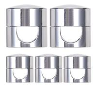 SmallCat 5 Sets Charger Holders for Cords, Silver Adjustable Cable Anchor Holders, Adhesive Metal Cord Clips, Cable Management Wire Organizers for Desk, Office, Nightstand