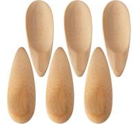SmallCat 6 Pcs Deodorant Applicators, Bamboo Cream Applicator, Multifunctional Makeup Spatula, Mini Spoon for Mud Cosmetic Clay, Deodorant Cream, Mask (Bamboo, 1.57x3.94inch)