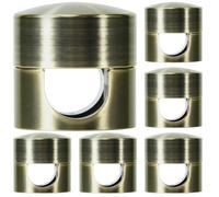 SmallCat 6 Sets Charger Holders for Cords, Antique Copper Color Adjustable Cable Anchor Holders, Adhesive Metal Cord Clips, Cable Management Wire Organizers for Desk, Office, Nightstand