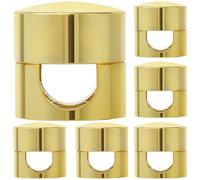 SmallCat 6 Sets Charger Holders for Cords, Gold Adjustable Cable Anchor Holders, Adhesive Metal Cord Clips, Cable Management Wire Organizers for Desk, Office, Nightstand