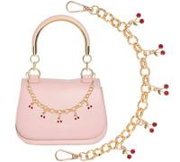 SmallCat Cherry Purse Charm, Fashion Bag Charms for Handbags, Decorative Cherry Bag Charm, Purse Chains for Handbags, Women Crossbody, Handle Bag (1 Pcs, Gold)