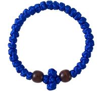 SmallCat Komboskini Bracelet,Orthodox Prayer Rope,Orthodox Prayer Rope Bracelet, Chotki Komboskini, Christian Prayer Beads with Cross(Blue)