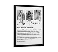 Smallduuck Personalized Couple Photo Canvas Print Custom My Person Definition Wall Art Anniversary Poster Canvas Gifts for Him Her Christmas Valentine Wedding Birthday