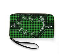 Smallduuck Personalized Grandma's Little Sweethearts Wallet Custom 1-15 Name PU Leather Grandma Long Wallet Christmas Birthday Mother's Day Love Gift for Grandma Mom Personalized Wallets for Women,09