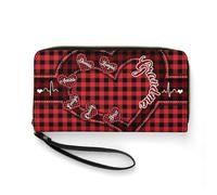 Smallduuck Personalized Grandma's Little Sweethearts Wallet Custom 1-15 Name PU Leather Grandma Long Wallet Christmas Birthday Mother's Day Love Gift for Grandma Mom Personalized Wallets for Women,06