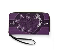 Smallduuck Personalized Grandma's Little Sweethearts Wallet Custom 1-15 Name PU Leather Grandma Long Wallet Christmas Birthday Mother's Day Love Gift for Grandma Mom Personalized Wallets for Women,02