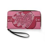 Smallduuck Personalized Mom Little Hearts Wallets Custom 1-15 Name PU Leather Mom Long Wallet Christmas Birthday Mother's Day Love Gift for Grandma Mom Personalized Wallets for Women,01