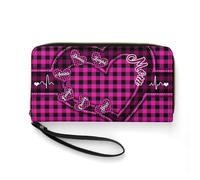 Smallduuck Personalized Mom Little Hearts Wallets Custom 1-15 Name PU Leather Mom Long Wallet Christmas Birthday Mother's Day Love Gift for Grandma Mom Personalized Wallets for Women,10