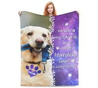 Smallduuck Personalized Pet Dog Memorial Blanket with Photo Custom in Loving Memory Blanket for Dog Lovers Pet Owner Bereavement Sympathy Remembrance Pet Memorial Gifts for Loss of Dog,Style 23