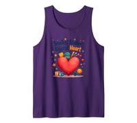 Smallest Student, Biggest Heart Tank Top, Men, Purple, M