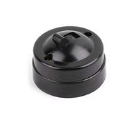 smallJUN Retro Single Control Switch Surface Mounted Wall Light Knob Old-fashioned Single Control Wall Switch Black