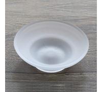 smallJUN Soap Dish Round Glass Storage Box Clear Holder Accessories For Shower Bathroom Hotel Soap Dish Frosted