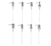 smallJUN Stainless Steel Liquid Soap Dispenser Nozzle 12 oz Hand Lotion Pump Suitable Stainless Steel Press Head Silver