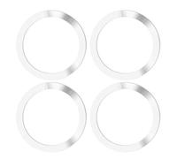 smallJUN Universal Round Metal Rings for Magnetic Qi Wireless Charger Air Vent Magnet Car Holder for Smartphones Silver Pack of 4