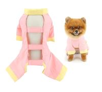 SMALLLEE_LUCKY_STORE Cool Pet Anti-Dirt Dog Backless Jumpsuit for Xsmall Small Dog Soft Puppy Pants Breathable Yorkie Chihuahua Summer Clothes Cat Clothing, Pink, S