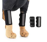SMALLLEE_LUCKY_STORE Dog Canine Wrist Support Brace for Front Leg with Reflective Stripes for Joint Sprains Arthritis Injury Recovery Relieve Pain Sport Protect,Black,Small