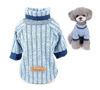 SMALLLEE_LUCKY_STORE Pet Pullover Turtleneck Knit Jumpers Sweaters for Small Dogs Cat Girl Boy Cozy Soft Shirt Sweatshirts Warm Winter Coat Puppy Yorkie Chihuahua Clothes