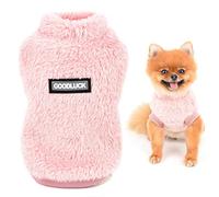SMALLLEE_LUCKY_STORE Pet Sherpa Fleece Jumper Sweater Vest Turtleneck Pullover Soft Sweatshirt for Small Dog Cat Puppy Boy Girl Yorkie Chihuahua Warm Fall Winter Clothes,Pink,L