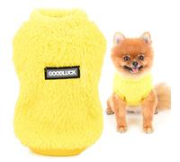 SMALLLEE_LUCKY_STORE Pet Sherpa Fleece Jumper Sweater Vest Turtleneck Pullover Soft Sweatshirt for Small Dog Cat Puppy Boy Girl Yorkie Chihuahua Warm Fall Winter Clothes,Yellow,XL