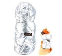 SMALLLEE_LUCKY_STORE Pet Waterproof Hoodie Winter Fleece Lined Coat for Small Dogs Cats, Puppy Chihuahua Yorkie Warm Cold Weather Clothes