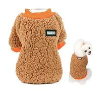 SMALLLEE_LUCKY_STORE Soft Sherpa Fleece Jumper for Small Dog Cat Sweatshirt Jacket Pullover Sweater Puppy Kitten Winter Coat Warm Pet Clothes,Brown XL
